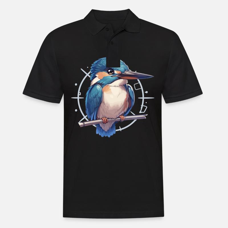 Eisvögel Eisvogel - Männer Poloshirt - Schwarz