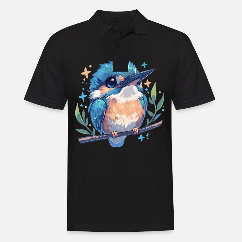 Eisvögel Eisvogel - Männer Poloshirt - Schwarz