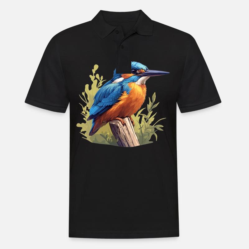 Eisvögel Eisvogel - Männer Poloshirt - Schwarz