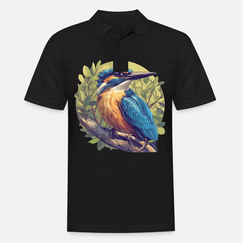 Eisvögel Eisvogel - Männer Poloshirt - Schwarz