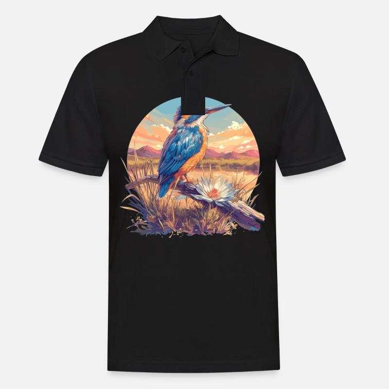 Eisvögel Eisvogel - Männer Poloshirt - Schwarz