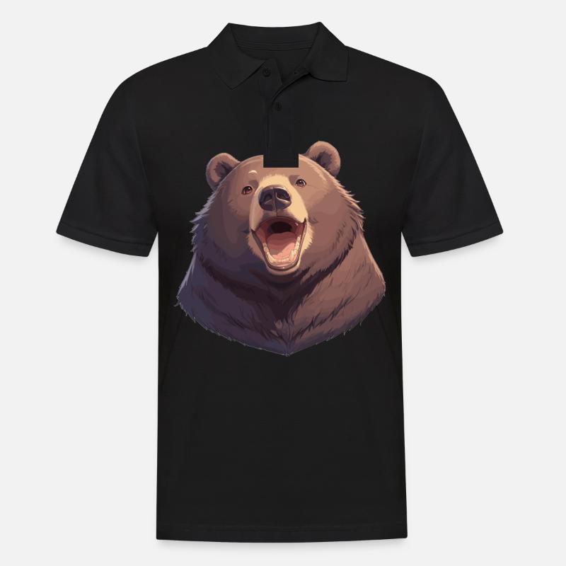 Kodiakbären Kodiakbär - Männer Poloshirt - Schwarz