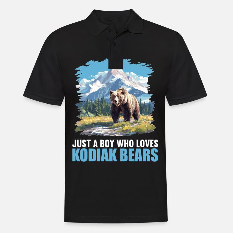 Kodiakbären Kodiakbär - Männer Poloshirt - Schwarz
