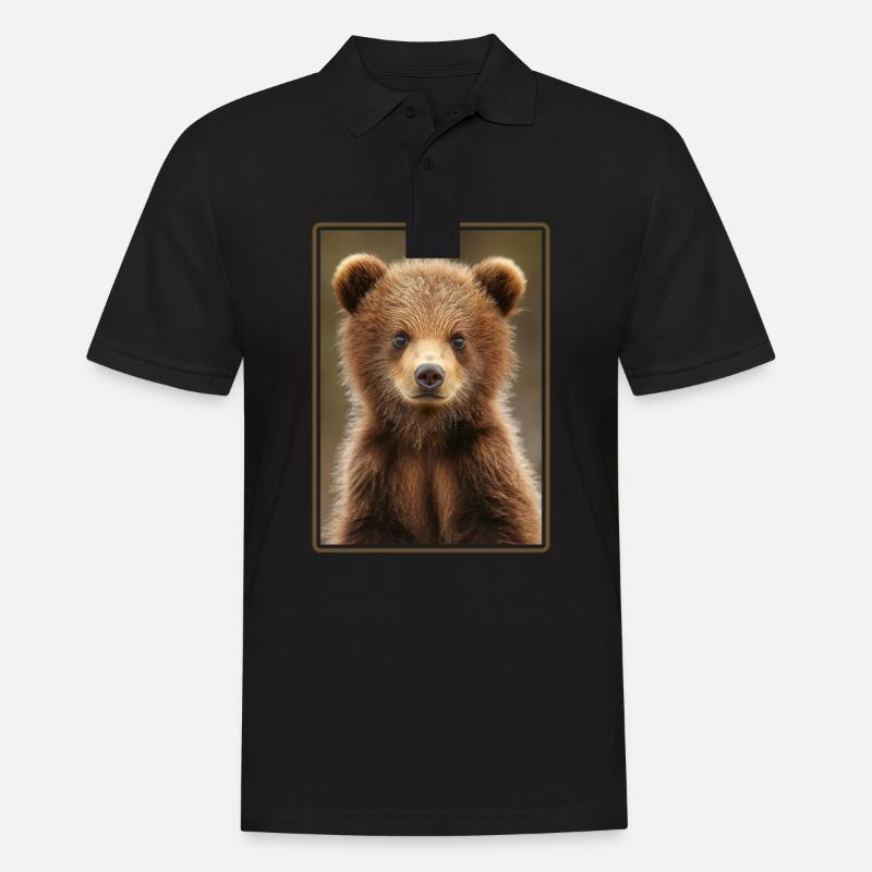 Kodiakbären Kodiakbär - Männer Poloshirt - Schwarz