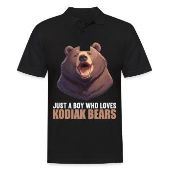 Kodiakbären Kodiakbär - Männer Poloshirt - Schwarz - Vorne - Kai (181cm)