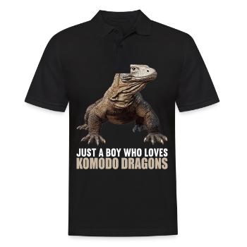Komodowarane Komodowaran - Männer Poloshirt - Schwarz - Vorne - Kai (181cm)