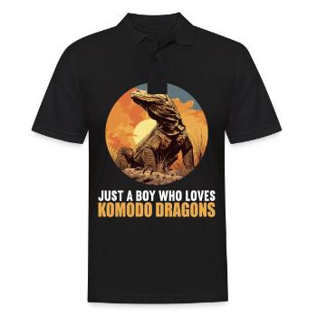 Komodowarane Komodowaran - Männer Poloshirt - Schwarz - Vorne - Kai (181cm)