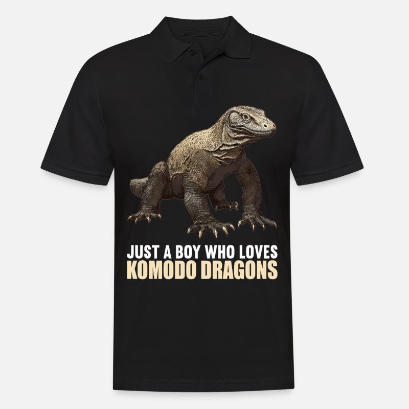 Komodowarane Komodowaran - Männer Poloshirt - Schwarz
