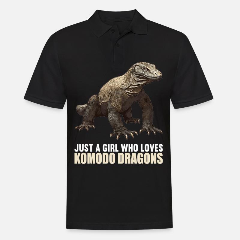Komodowarane Komodowaran - Männer Poloshirt - Schwarz