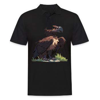 Vulture Geier - Männer Poloshirt - Schwarz - Vorne - Kai (181cm)
