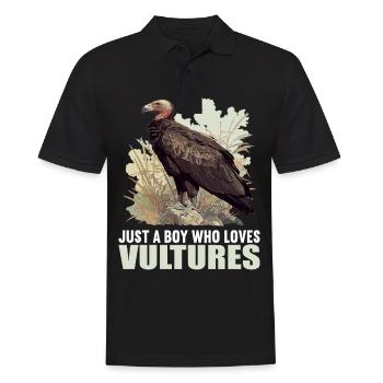 Vulture Geier - Männer Poloshirt - Schwarz - Vorne - Kai (181cm)