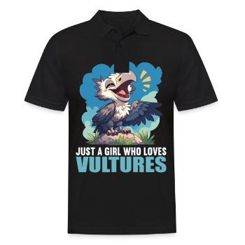 Vulture Geier - Männer Poloshirt - Schwarz - Vorne - Kai (181cm)