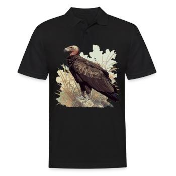 Vulture Geier - Männer Poloshirt - Schwarz - Vorne - Kai (181cm)