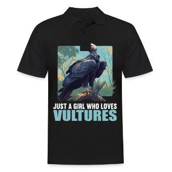 Vulture Geier - Männer Poloshirt - Schwarz - Vorne - Kai (181cm)
