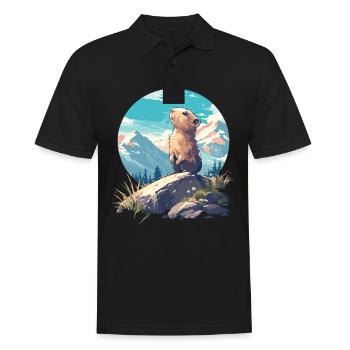 Lemmings Lemming - Men's Polo Shirt - black - Front - Kai (181cm)