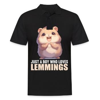 Lemmings Lemming - Men's Polo Shirt - black - Front - Kai (181cm)