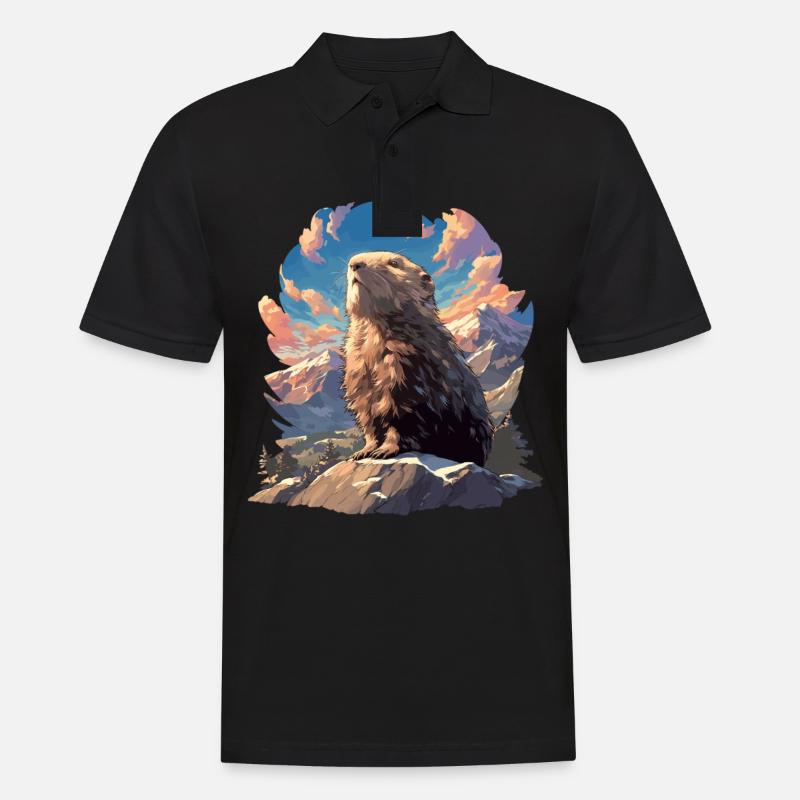 Lemminge Lemming - Männer Poloshirt - Schwarz