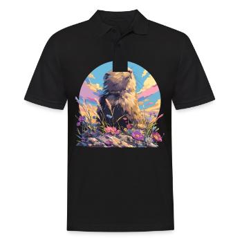 Lemmings Lemming - Men's Polo Shirt - black - Front - Kai (181cm)