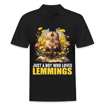 Lemmings Lemming - Men's Polo Shirt - black - Front - Kai (181cm)