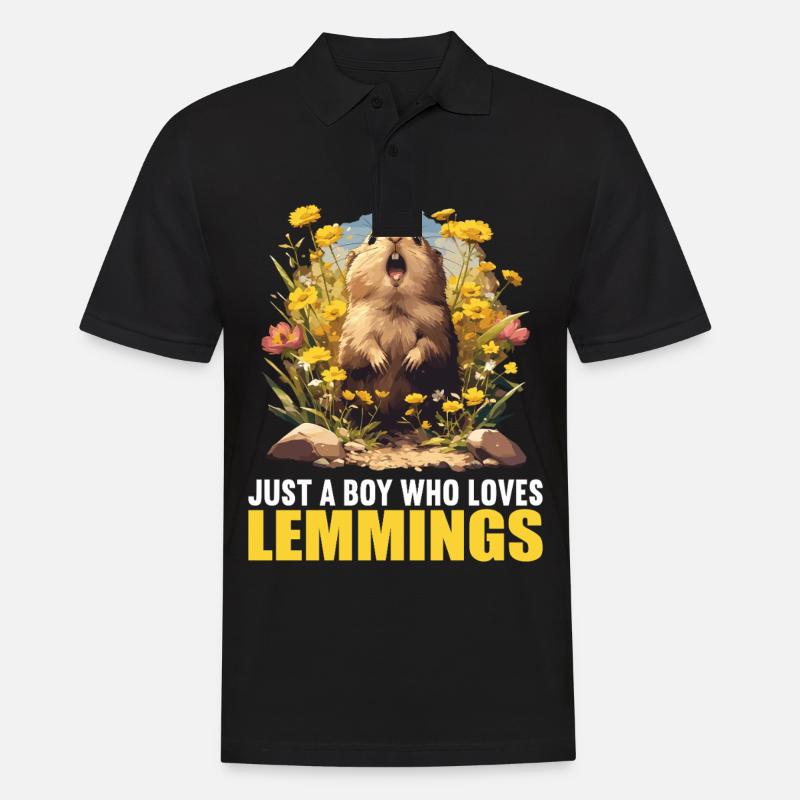 Lemminge Lemming - Männer Poloshirt - Schwarz