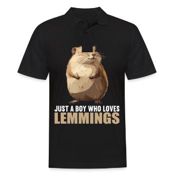 Lemmings Lemming - Men's Polo Shirt - black - Front - Kai (181cm)