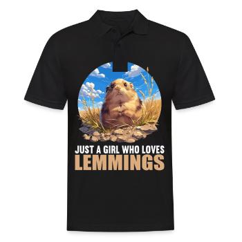 Lemmings Lemming - Men's Polo Shirt - black - Front - Kai (181cm)