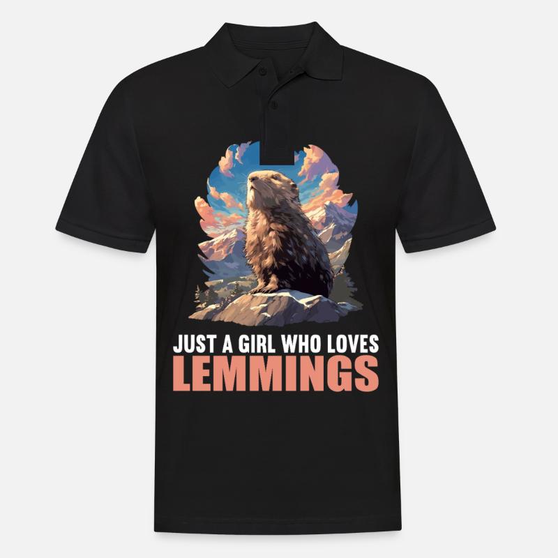 Lemminge Lemming - Männer Poloshirt - Schwarz