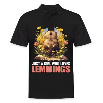 Lemmings Lemming - Men's Polo Shirt - black - Front - Kai (181cm)