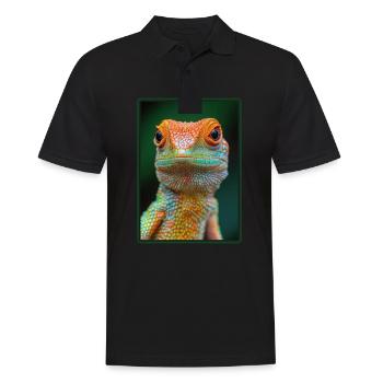 Lizards Lizard - Men's Polo Shirt - black - Front - Kai (181cm)