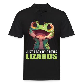 Lizards Lizard - Men's Polo Shirt - black - Front - Kai (181cm)