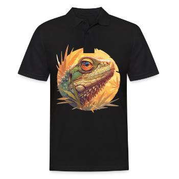 Lizards Lizard - Men's Polo Shirt - black - Front - Kai (181cm)