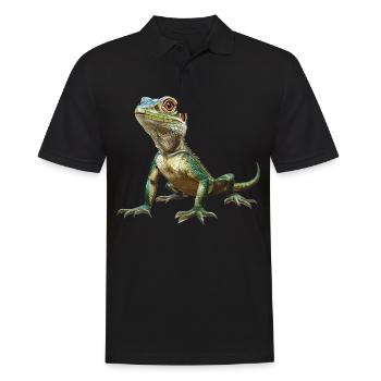Lizards Lizard - Men's Polo Shirt - black - Front - Kai (181cm)