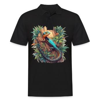 Lizards Lizard - Men's Polo Shirt - black - Front - Kai (181cm)