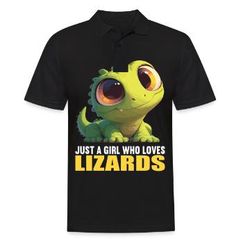 Lizards Lizard - Men's Polo Shirt - black - Front - Kai (181cm)