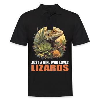 Lizards Lizard - Men's Polo Shirt - black - Front - Kai (181cm)
