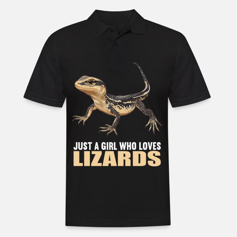 Eidechsen Eidechse - Männer Poloshirt - Schwarz