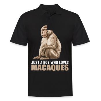 Makaken Makake - Männer Poloshirt - Schwarz - Vorne - Kai (181cm)