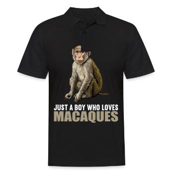 Makaken Makake - Männer Poloshirt - Schwarz - Vorne - Kai (181cm)