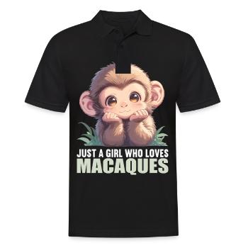 Makaken Makake - Männer Poloshirt - Schwarz - Vorne - Kai (181cm)