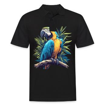 Macaw's Era - Men's Polo Shirt - black - Front - Kai (181cm)