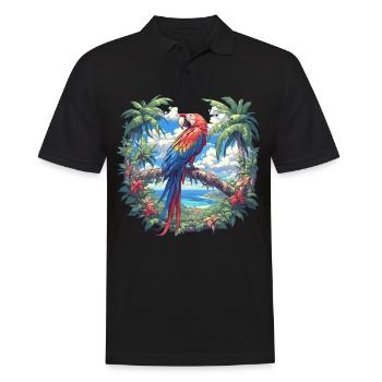 Aras Ara - Männer Poloshirt - Schwarz - Vorne - Kai (181cm)