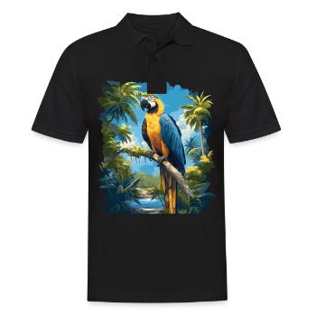L’ère de l’ara - Polo Homme - noir - Devant - Kai (181cm)
