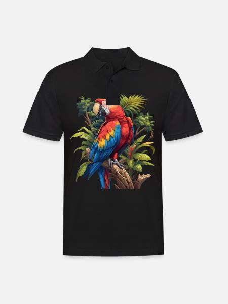 Macaw's Era - Men's Polo Shirt - black