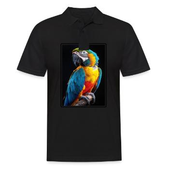 Aras Ara - Männer Poloshirt - Schwarz - Vorne - Kai (181cm)
