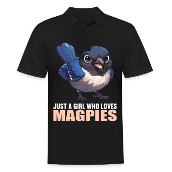 Magpies Magpie - Men's Polo Shirt - black - Front - Kai (181cm)