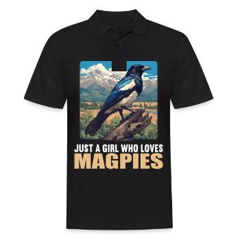 Magpies Magpie - Men's Polo Shirt - black - Front - Kai (181cm)