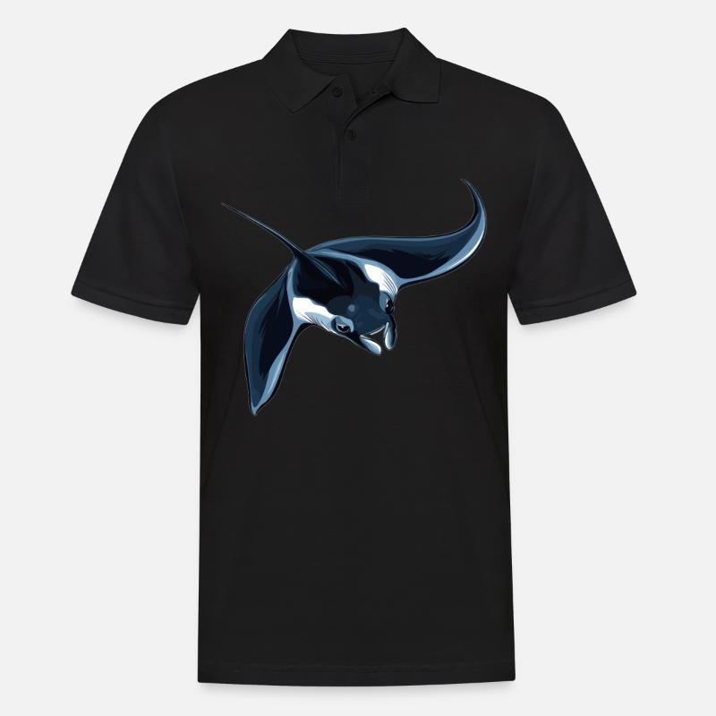 Mantas Manta Rochen - Männer Poloshirt - Schwarz