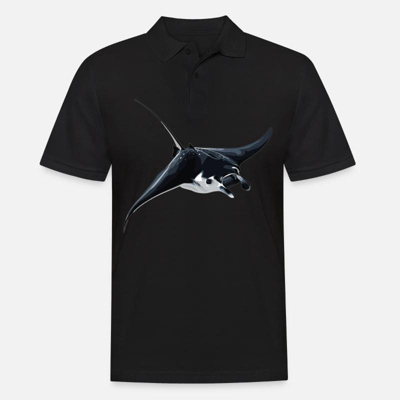 Mantas Manta Rochen - Männer Poloshirt - Schwarz