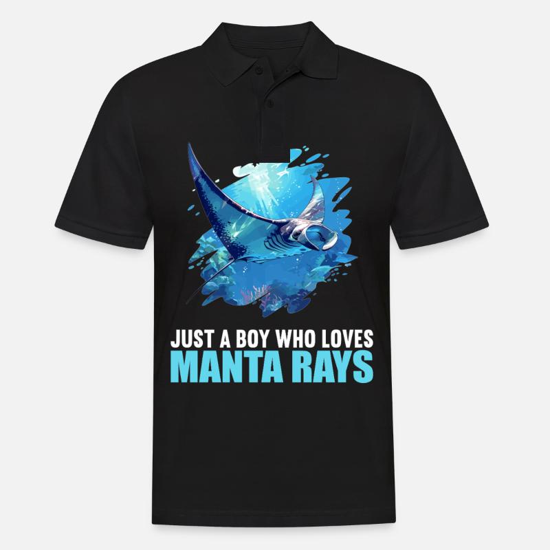 Mantas Manta Rochen - Männer Poloshirt - Schwarz