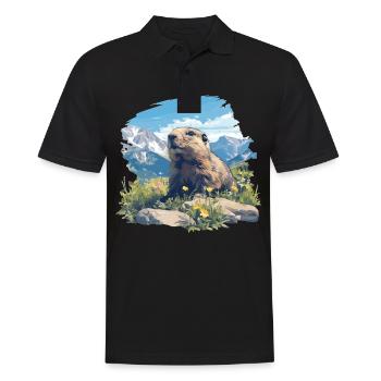 Marmottes Marmottes - Polo Homme - noir - Devant - Kai (181cm)